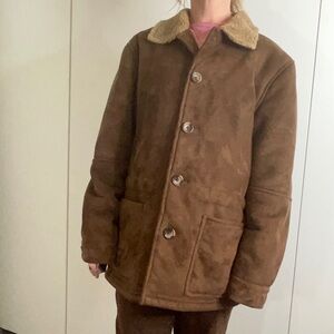 Vintage St John's Bay shearling barn coat
